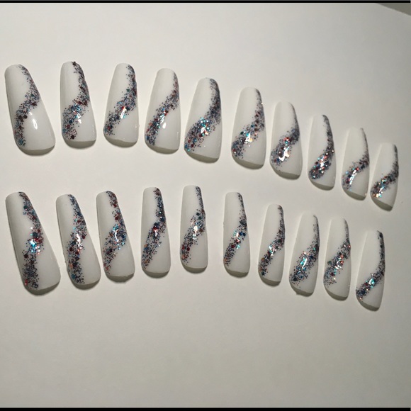 🇺🇸Patriotic Long Coffin Press On Nails - 10🇺🇸 - Picture 4 of 14